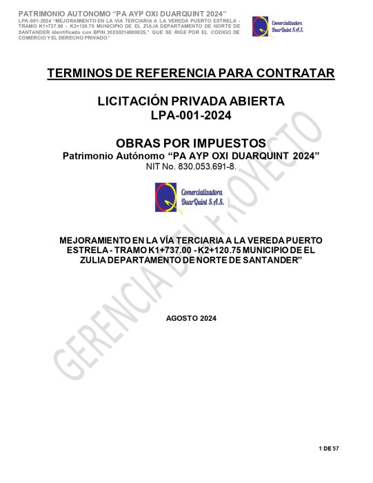 TERMINOS DE REFERENCIA CONTRATO OBRA EL ZULIA DEFINITIVO